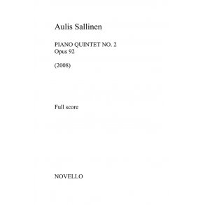 Aulis Sallinen: Piano Quintet Opus 92 (Score And Parts)