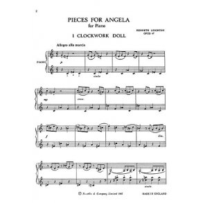 Kenneth Leighton: Pieces For Angela Op.47 for Piano