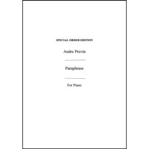 Previn: Paraphrase for Piano