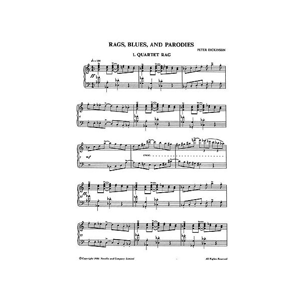 Peter Dickinson: Rags, Blues And Parodies For Piano