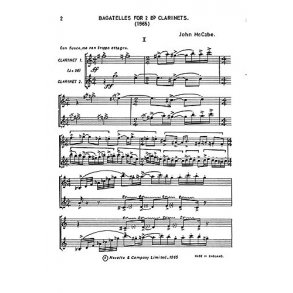 McCabe: John Bagatelles for Two Clarinets