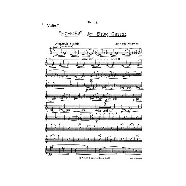 Herrmann: Echoes For String Quartet (Parts)