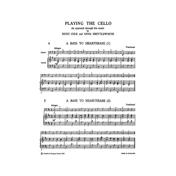 Playing The Cello Piano Accompaniments