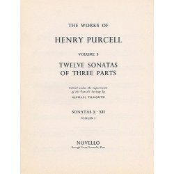 Henry Purcell: 12 Sonatas Of Three Parts For Violin 1 (Sonatas X-XII)