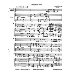 McCabe: Shapeshifter (Goddess Trilogy 3) for Horn and Piano