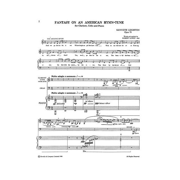 Kenneth Leighton: Fantasy On An American Hymn Tune Op.70