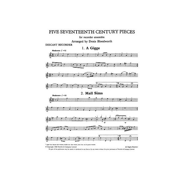Five Seventeenth Century Pieces