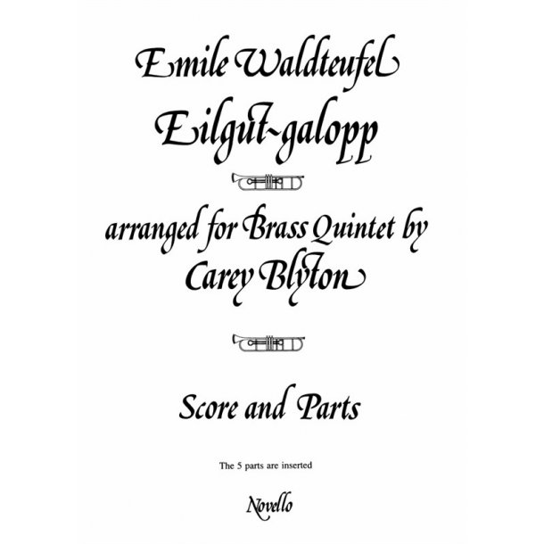Waldteufel: Eilgut-galopp for Brass Quintet (Score and Parts)
