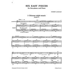 Andrew Jackman: Six Easy Pieces for Saxophone and Piano