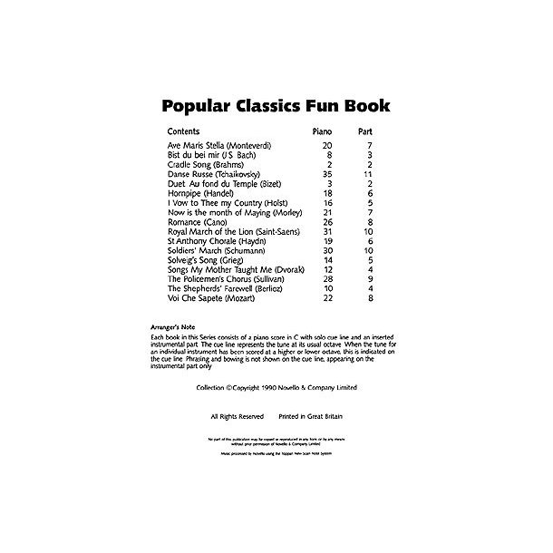 Popular Classics Fun For Violin