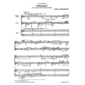 Musgrave: Pierrot (Score And Parts)