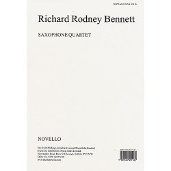 Richard Rodney Bennett: Saxophone Quartet (Parts)