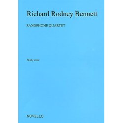Richard Rodney Bennett: Saxophone Quartet (Study Score)