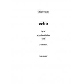 Giles Swayne: Echo Op.78 For Violin And Piano