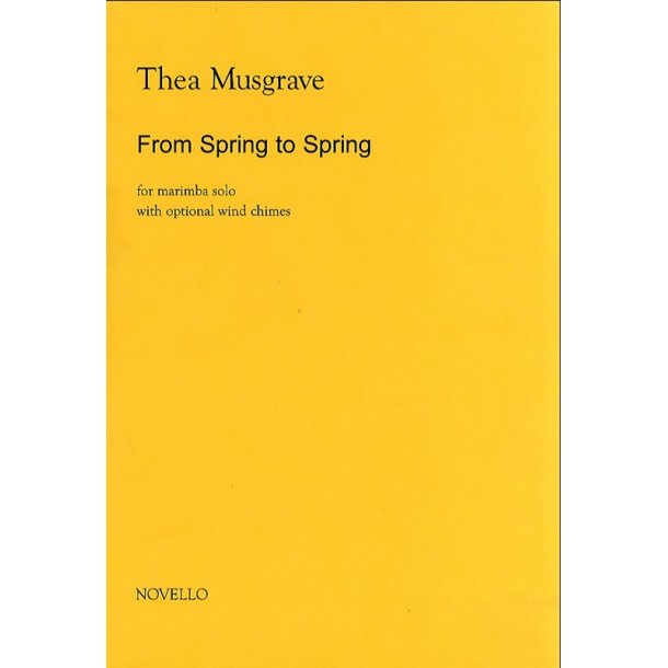 Musgrave: From Spring To Spring for Solo Marimba