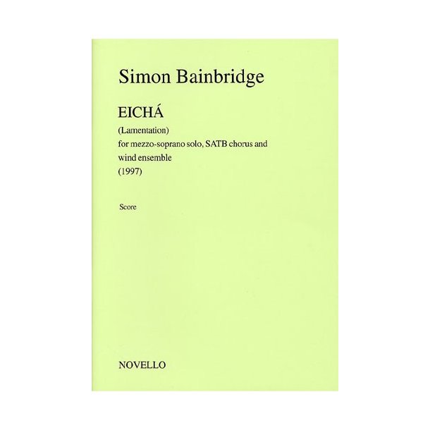 Simon Bainbridge: Eicha (Study Score)