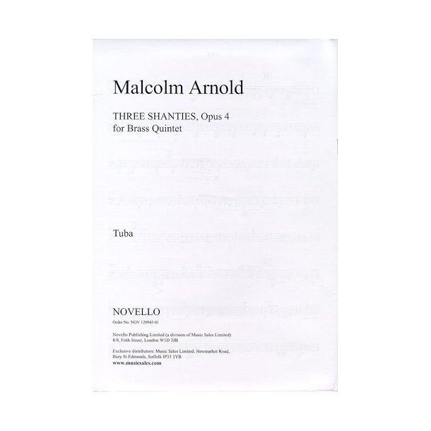 Malcolm Arnold: Three Shanties Op.4 (Parts)