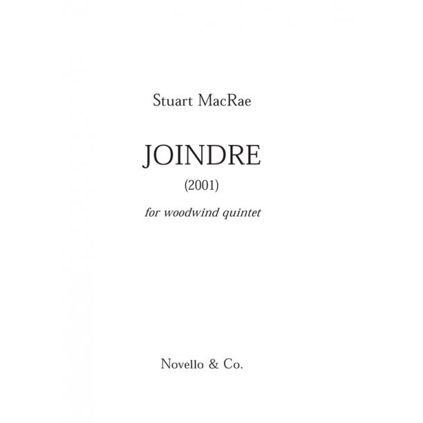 Stuart Macrae: Joindre for Woodwind Quintet (Score)