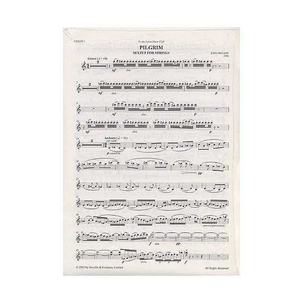 John McCabe: Pilgrim Sextet For Strings (Parts)