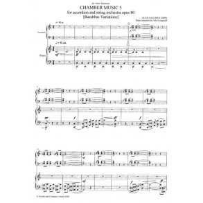 SALLINEN AULIS CHAMBER MUSIC V ACCORDION SOLO WITH PIANO REDUCTION BK