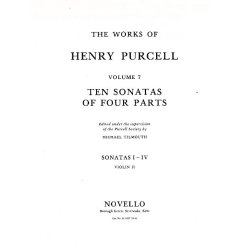 Henry Purcell: 10 Sonatas Of Four Parts Violin 2 (Sonatas I-IV)