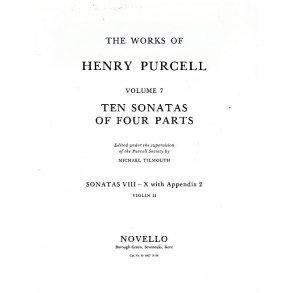 Henry Purcell: 10 Sonatas Of Four Parts Violin 2 (Sonatas VIII-X)