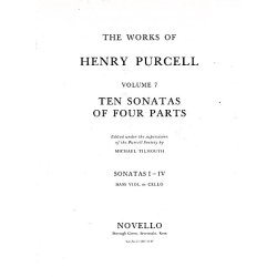 Henry Purcell: 10 Sonatas Of Four Parts For Cello (Sonatas I-IV)