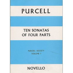 Purcell Society Volume 7 - 10 Sonatas Of Four Parts (Full Score)