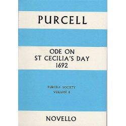 Purcell Society Volume 8 - Ode On St Cecilia's Day 1692 (Full Score)