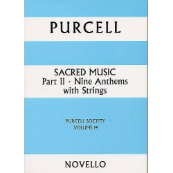 Purcell Society Volume 14 - Sacred Music Part 2 Nine Anthems