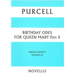 Purcell Society Volume 24 - Birthday Odes For Queen Mary Part II (Paperback)