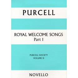 Purcell Society Volume 15 - Royal Welcome Songs Part 1 (Paperback)