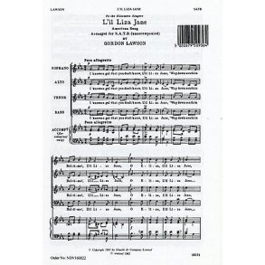 Gordon Lawson: L'il Liza Jane For SATB
