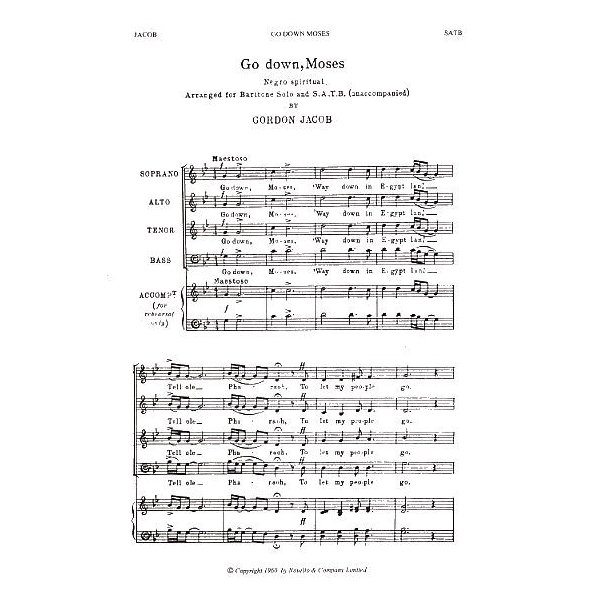 Gordon Jacob: Go Down Moses