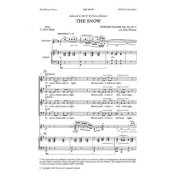 Edward Elgar: The Snow (SATB)