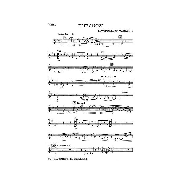 Edward Elgar: The Snow Op.26 No.1 (Violin 2)