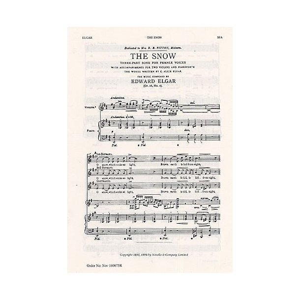 Edward Elgar: The Snow Op.26 No.1 (SSA)