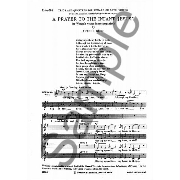 Bliss: Prayer To The Infant Jesus