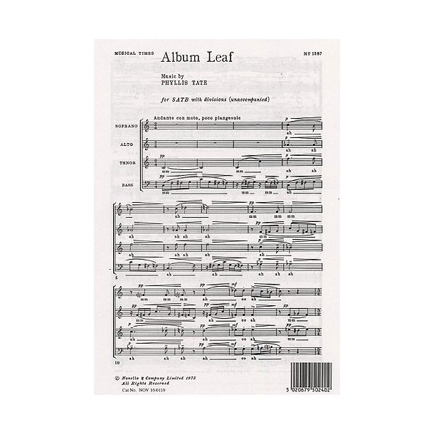 Phyllis Tate: Album Leaf