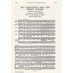 John Benet: All Creatures Now Are Merry Minded (SSATB)