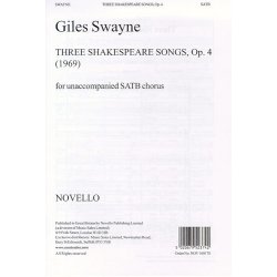 Giles Swayne: Three Shakespeare Songs Op.4 SATB