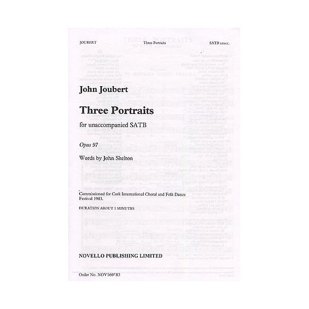 John Joubert: Three Portraits Op.97
