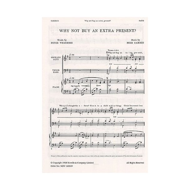 Sammes: Why Not Buy An Extra Present? For SATB