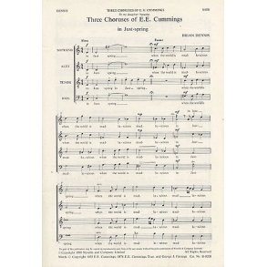 Brian Dennis: Three Choruses Of E.E.Cummings