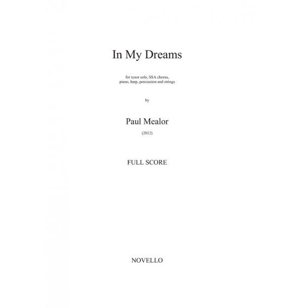 Paul Mealor: In My Dreams (Score)