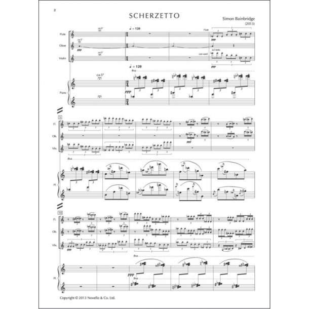 Simon Bainbridge: Scherzetto - Score And Parts