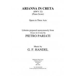G.F. Handel: Arianna In Creta HWV 32 - Vocal Score