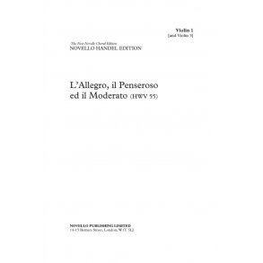 G.F. Handel (Ed. Donald Burrows) – L’Allegro, Il Penseroso Ed Il Moderato (For Soloists, SATB Choir and Orchestra)  Set Of Parts