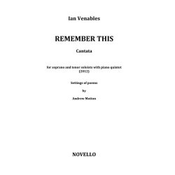 Ian Venables: Remember This (Score)