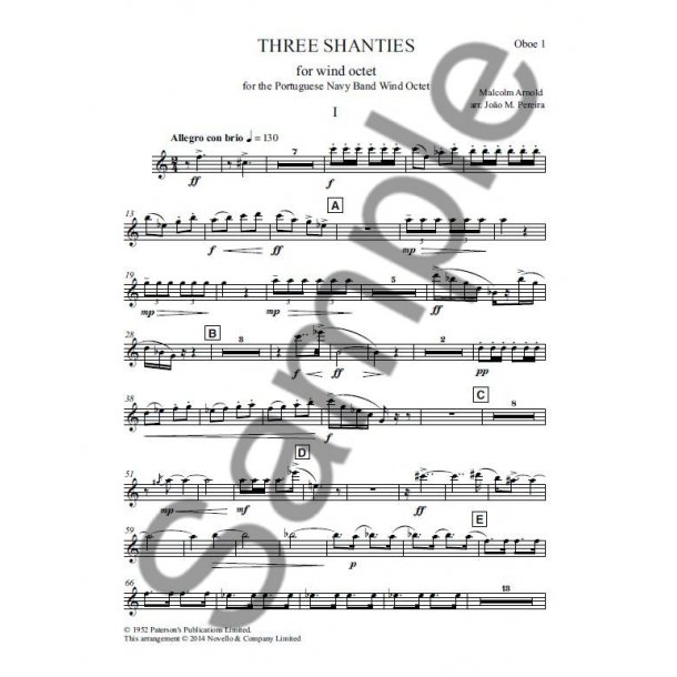 Malcolm Arnold: Three Shanties (Parts)